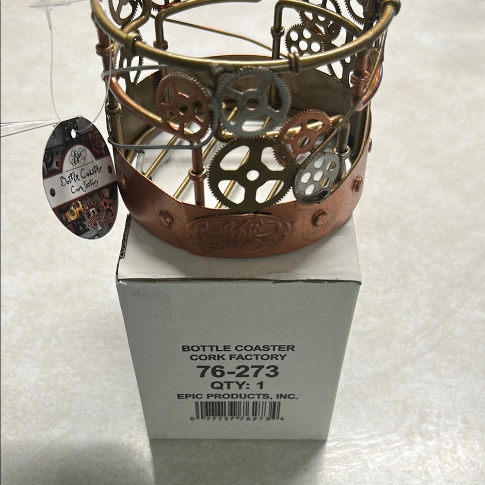 Copper and Silver Bottle Coaster